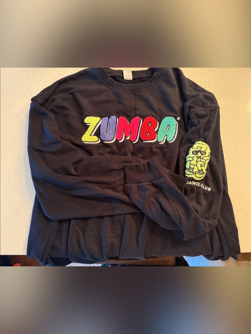 Zumba Fitness Black Sweatshirt with Multicolor Logo
